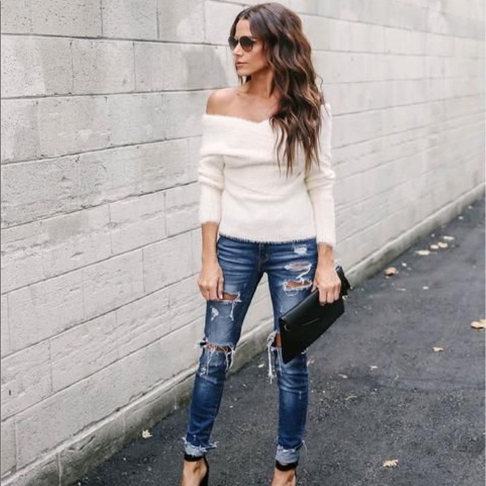 Happiness Fuzzy Knit Sweater - Cream Vici Dolls